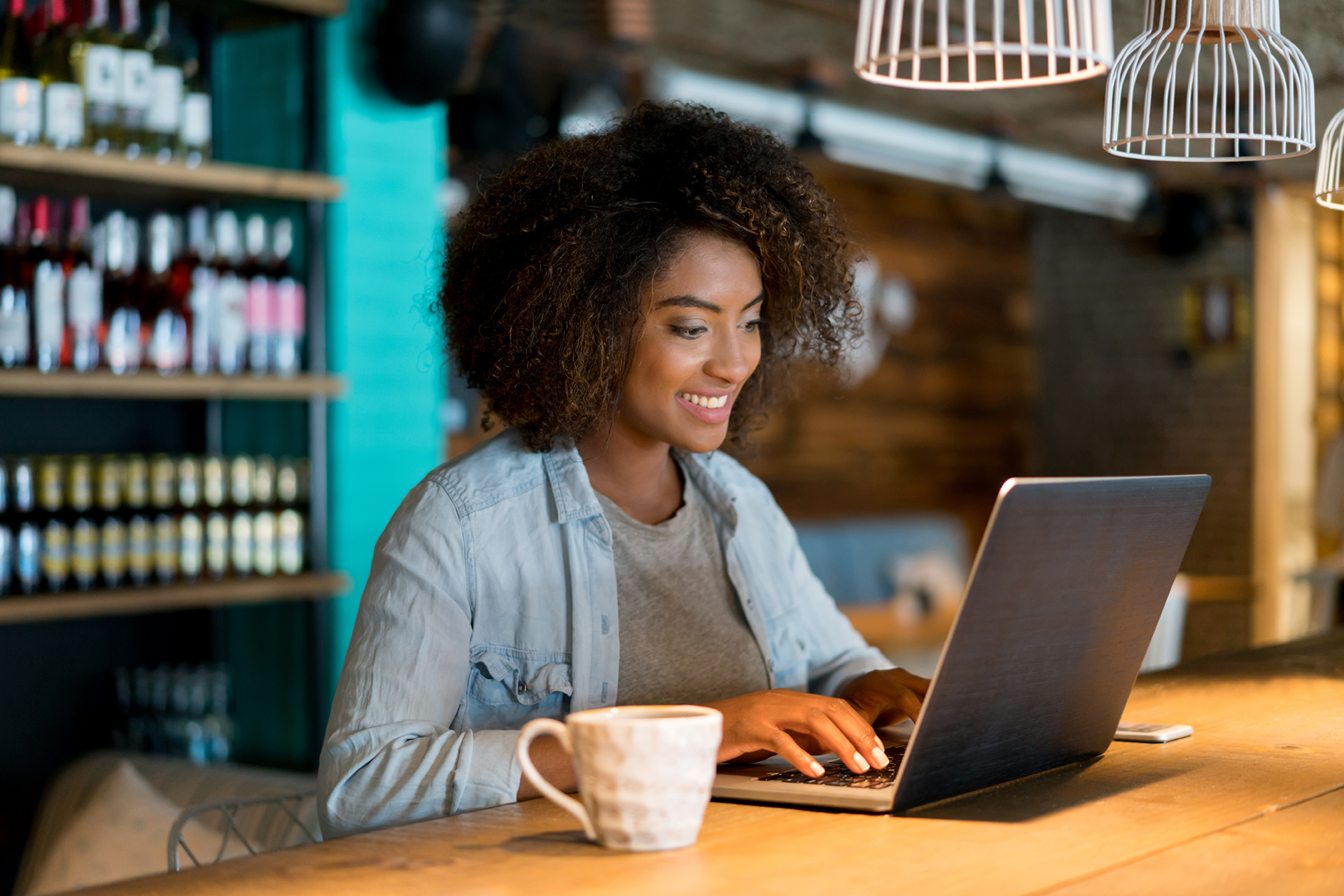 African American Woman On Laptop